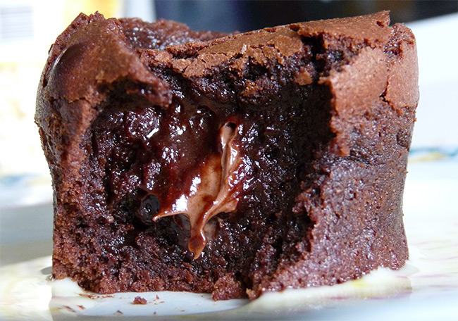 Fondant au chocolat coeur crémeux au Nutella