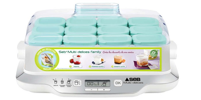 Une yaourtière pour toute la famille : SEB Multidelices - 12 pots